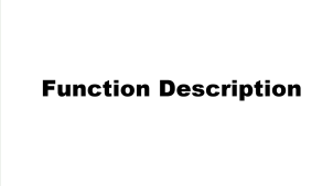 Function Description