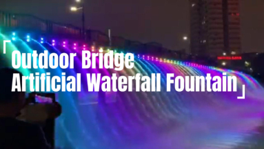 Outdoor Bridge Artificial Waterfall Fountain