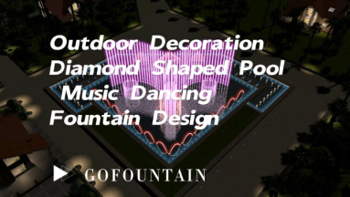 Outdoor decoration diamond shaped pool music dancing fountain design