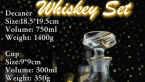 Hand-Painted Gold Whiskey Set by ZGS Glass