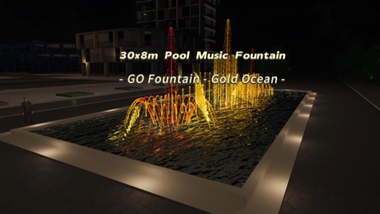 Free Design: 30x8m Pool Music Dancing Fountain
