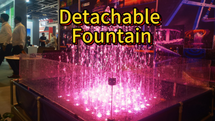 Portable Detachable 1x1m Multimedia Music Dancing Fountain