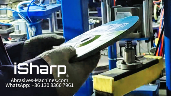 Depressed center type grinding wheel production process