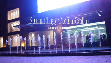 Running Straight Spray Water Fountain Show