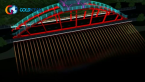 Artifical Multimedia Control 2D Digital Swing Bridge Waterfall Fountain