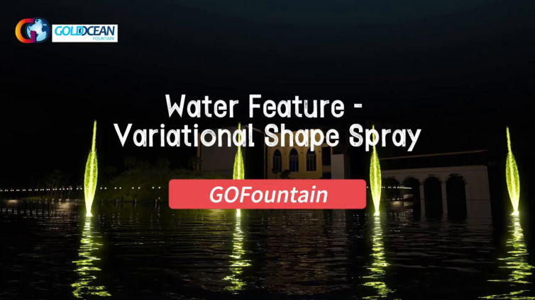 Water Feature Fountain: Variational Shape Spray Fountain