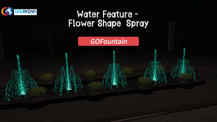 Water Feature: Flower Shape Spray