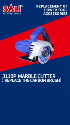 SALI Tools carbon brush replacement on a 3110P marble cutter – fast and easy maintenance. ⚡