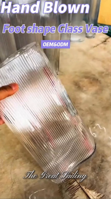 Custom Foot-Shaped Glass Vase: Bulk Orders and OEM Services for Glassware Manufacturers
