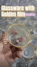 Custom Gold Rim Glassware by ZGS Glass