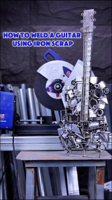 How to weld a guitar using iron scrap 🎸