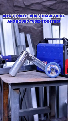 How to weld iron square tubes and round tubes together