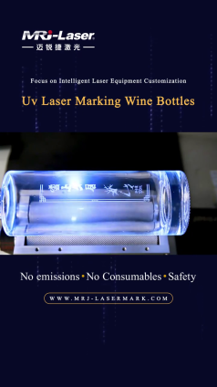UV laser marking wine bottles