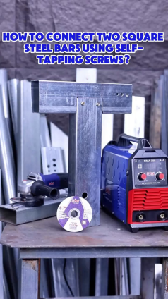 How to connect two square steel bars using self-tapping scres