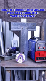 How to connect two square steel bars using self-tapping scres