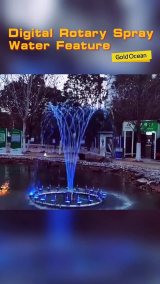 Fountain Water Feature: Digital Rotary Spray Fountain