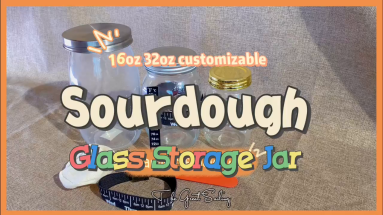 ZGS glassware 16oz, 32oz glass sourdough jar with accessories, support customization