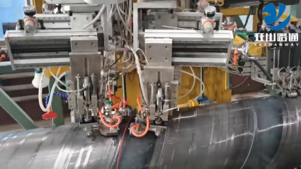 Spiral tube ultrasonic testing equipment