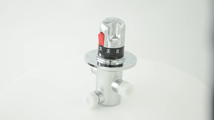 Fyeer Brass Thermostatic Mixing Valve with Cover Plate