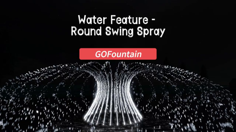 Water Feature Fountain: Round Swing Spray Fountain