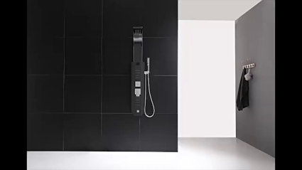 Fyeer Brush Black Digital Shower Panel
