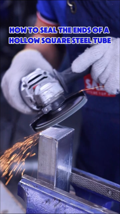 How to seal the ends of a hollow square steel tube