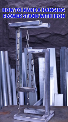 How to make a hanging flower stand with iron.