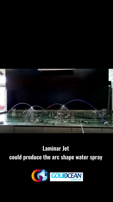 GO Fountain Factory Testing - Laminar Jet Fountain with Inverter