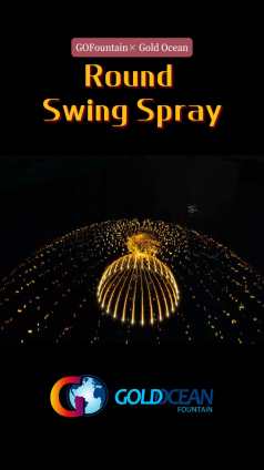Fountain Water Feature: Round Swing Spray Fountain