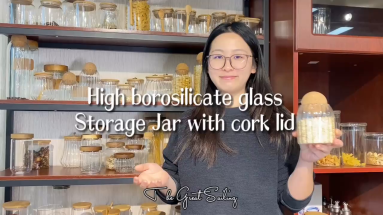 ZGS High borosilicate glass storage jar with cork lid