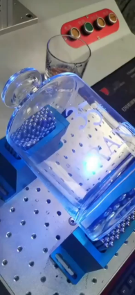 3D UV laser marking machine for glass bottle