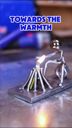 Towards the Warmth 🔥 | DIY Welding a Metal Sculpture by Hand