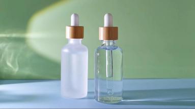 essential oil dropper bottle with bamboo lid