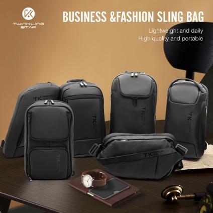Men’s Waist Bag Shoulder Bag Multi-Functional Business Simple Chest Bag Collection | Twinkling Star