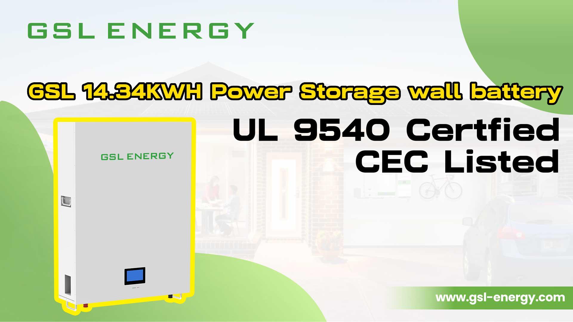 14.34Kwh Power Storage Wall Battery UL6540 CEC Certified | LiFePO4 Storage Battery