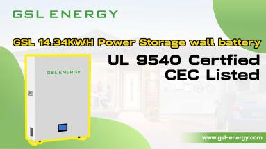 14.34Kwh Power Storage Wall Battery UL6540 CEC Certified | LiFePO4 Storage Battery