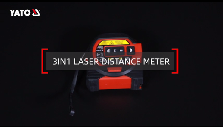 YT-73122 3IN1 LASER DISTANCE METER WITH TAPE MEASURE AND CROSS LASER LINE