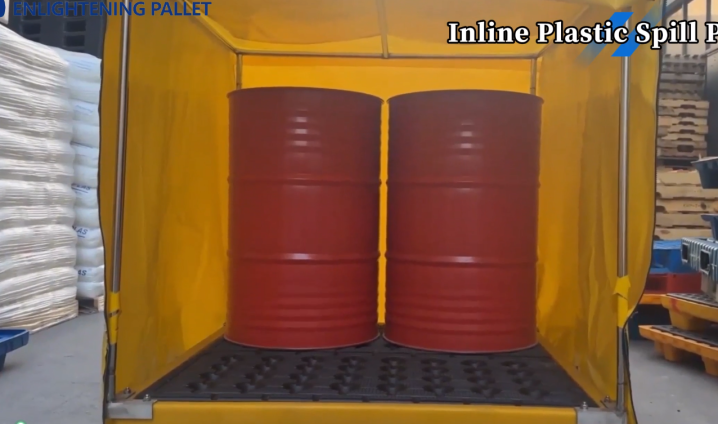 Heavy Duty Inline Plastic Oil Spill Pallet