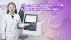 Portable focused shockwave therapy machine designed for clinics and rehab centers.