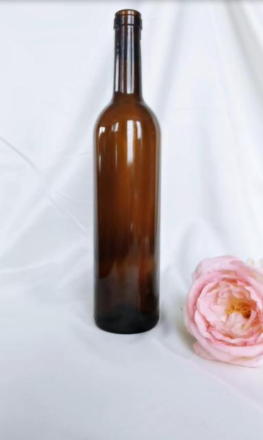 750ml wine bottle , amber wine bottle
