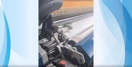 High speed curtain jacquard weaving electric weft cutter rapier loom