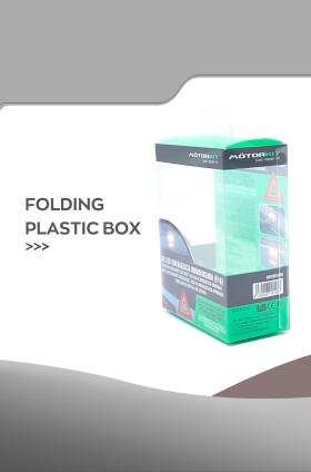 Folding plastic box