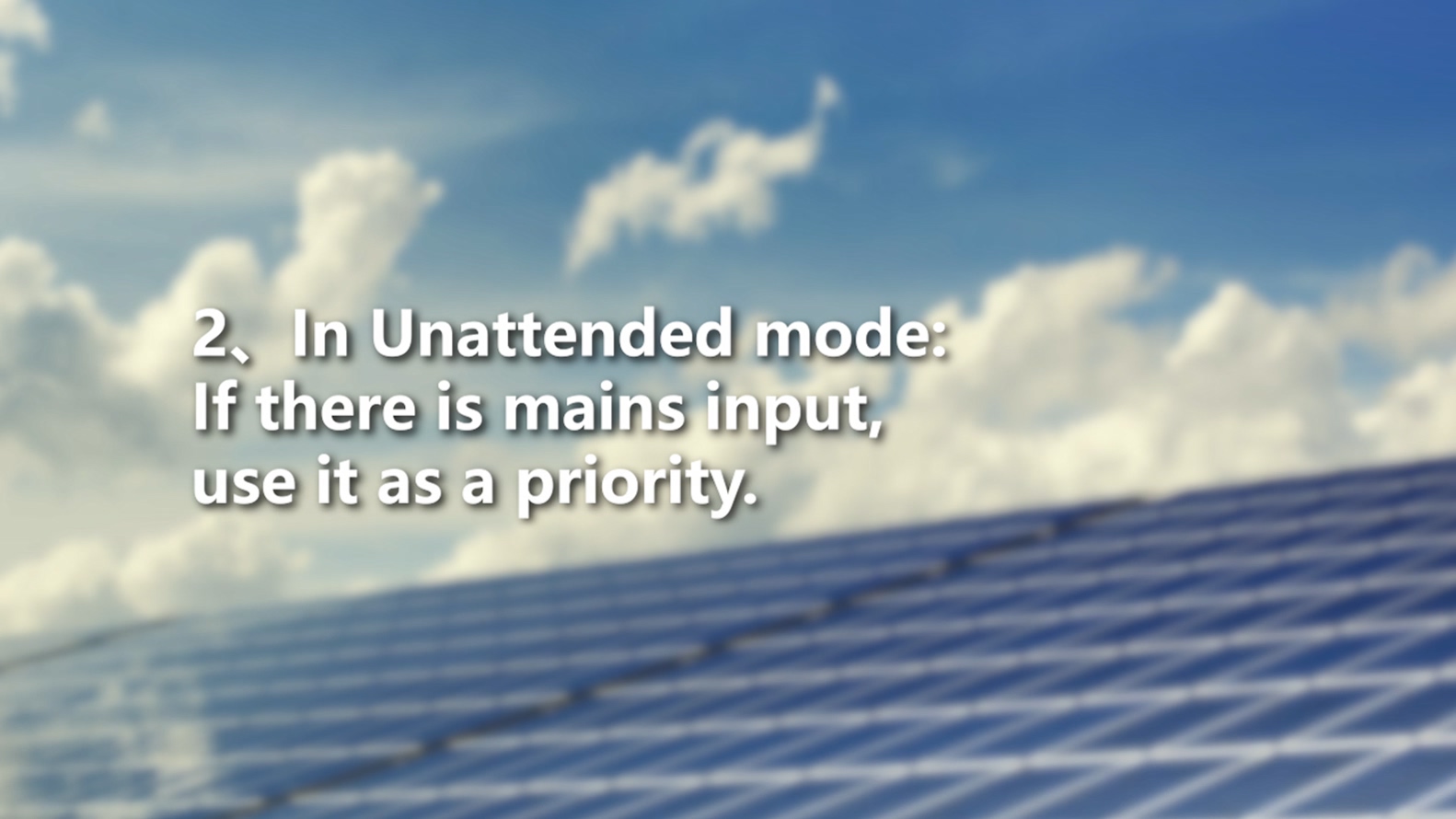 Unattended mode 1st prat One Inverter FT Series Pure Sine Wave Inverter