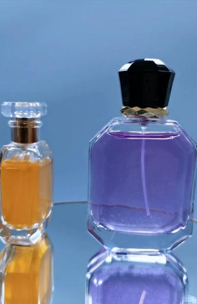 Gem-shaped perfume bottles