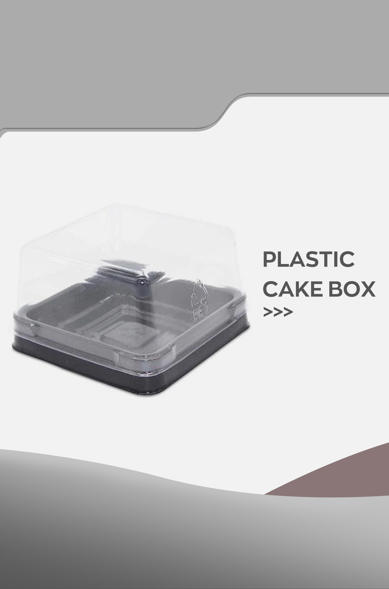 Plastic cake box