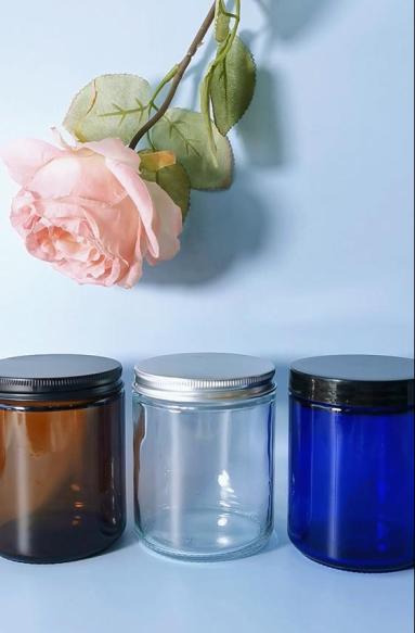 8oz glass candle jar