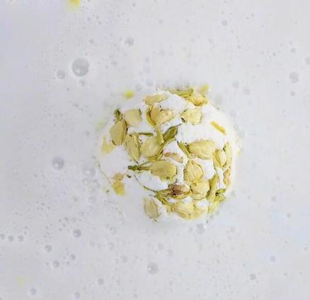 New formula, new product. Bath bomb and fizzers full of dried flower