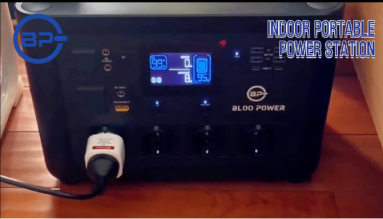 Indoor portable solar generator power station for house