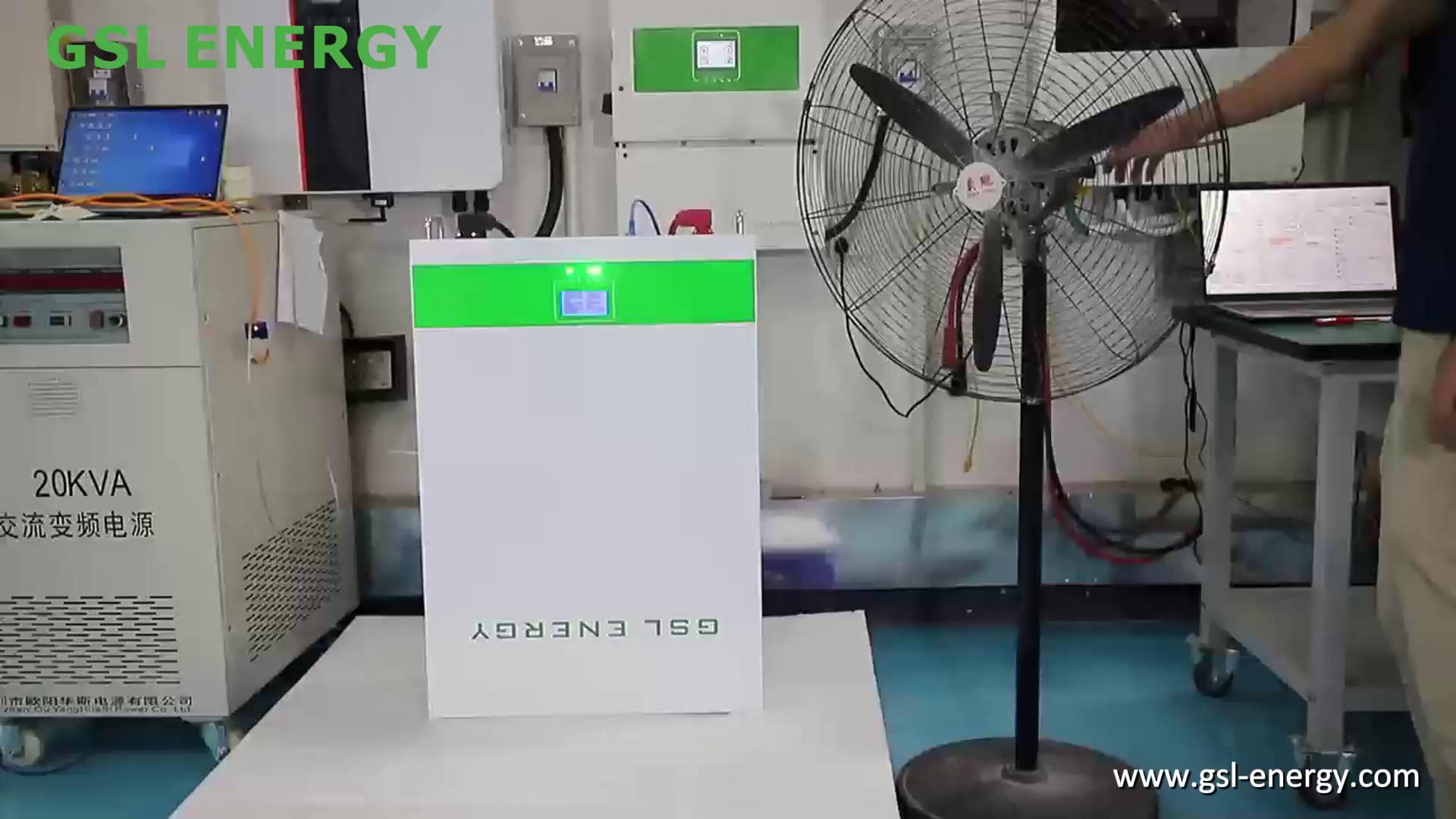 GSL ENERGY 10Kwh Power Storage Wall LiFePO4 Battery OEM ODM Lithium Battery for Home Energy Storage