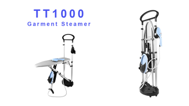 TT1000 LT STEAMER Pump Pressure Garment Steamer With Traditional Curtain Ironing Board